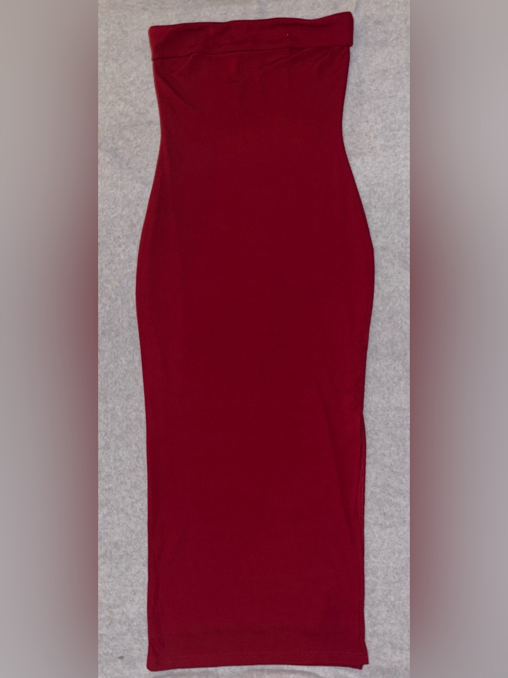 PRETTYGARDEN Women's Summer Bodycon Maxi Tube Dress Ribbed Strapless Side Slit